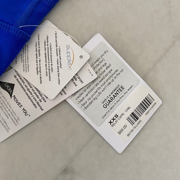 Athleta Relay Capri XXS Blue NWT - Picture 3 of 4